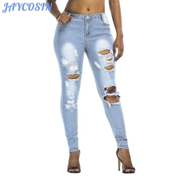 women's jeans jaycosin women clothes light blue stretch denim trousers fashion casual slim distressed hole ripped straight femme
women's jeans jaycosin women clothes light blue stretch denim trousers fashion casual slim distressed hole ripped straight femme