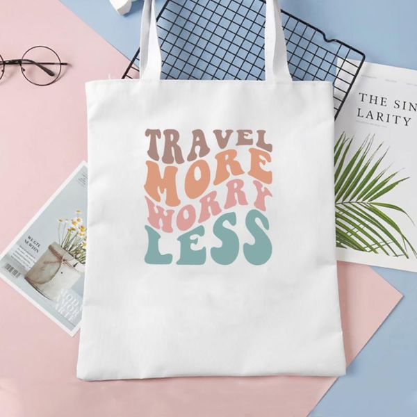 storage bags travel more worry less women men handbag printing tote cool canvas fashion shopping cute gamer birthday gift
storage bags travel more worry less women men handbag printing tote cool canvas fashion shopping cute gamer birthday gift