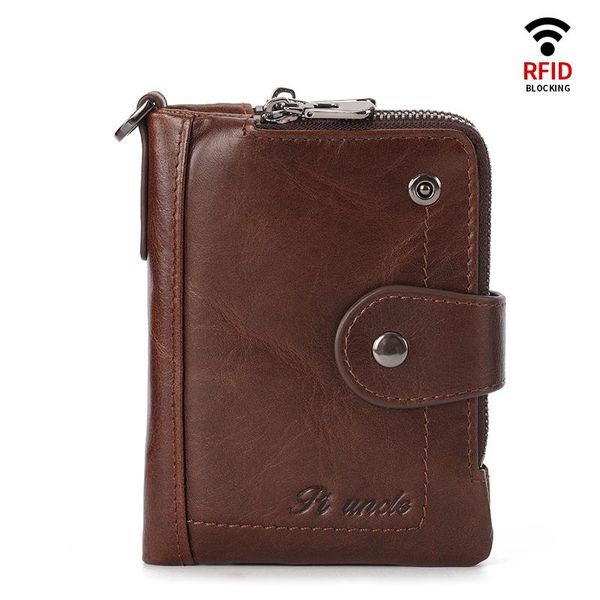 genuine leather men's wallet short multi-card slot rfid anti-theft swiping purse cowhide card bag certificate change wallets, Red;black
genuine leather men's wallet short multi-card slot rfid anti-theft swiping purse cowhide card bag certificate change wallets, Red;black