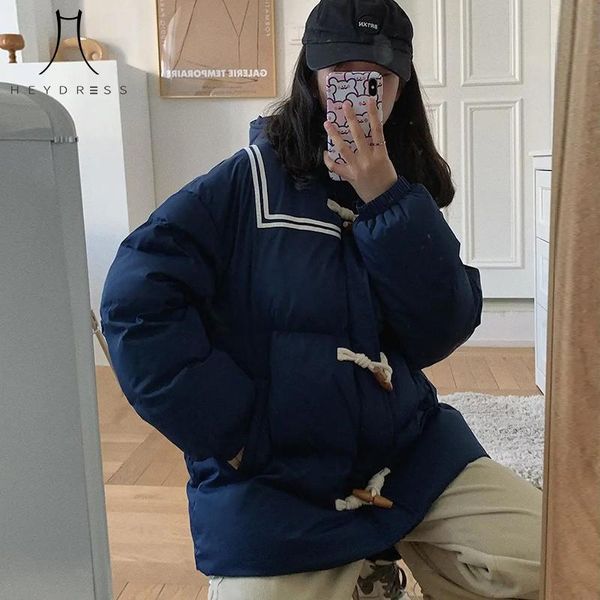 women's down & parkas herstory winter solid horn button hooded thick warm shorts parka coats female casual harajuku ladys fashion chic, Black
women's down & parkas herstory winter solid horn button hooded thick warm shorts parka coats female casual harajuku ladys fashion chic, Black