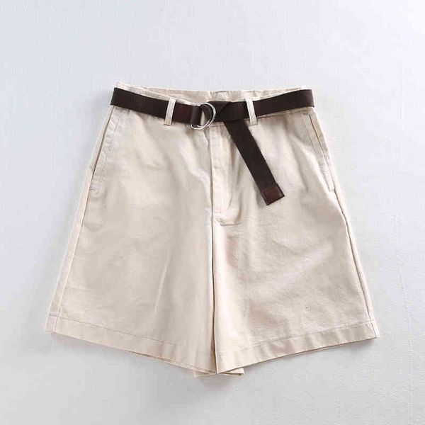 women's shorts summer bermuda for loose wide leg with belt high waist a-line feminina 202i, White;black
women's shorts summer bermuda for loose wide leg with belt high waist a-line feminina 202i, White;black
