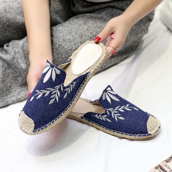 slippers bomkinta women fashion embroider flat round toe casual shoes personality embroidered straw ladies, Black
slippers bomkinta women fashion embroider flat round toe casual shoes personality embroidered straw ladies, Black
