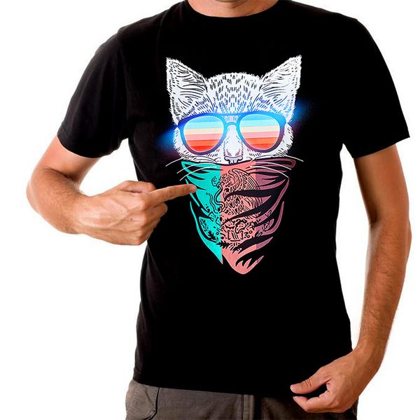 sunglasses cat pattern custom music activation led light el t-shirt visual impact party round neck american short sleeve 100% cotton, White;black
sunglasses cat pattern custom music activation led light el t-shirt visual impact party round neck american short sleeve 100% cotton, White;black