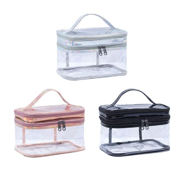 cosmetic bags & cases portable clear makeup bag 2 layers zipper cosmetics transparent travel storage pouch pvc toiletry organizers with hand
cosmetic bags & cases portable clear makeup bag 2 layers zipper cosmetics transparent travel storage pouch pvc toiletry organizers with hand