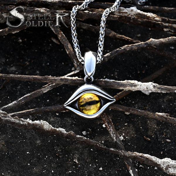 steel soldier stainless eye of god pendant yellow color stone chain necklace men jewelry necklaces, Silver
steel soldier stainless eye of god pendant yellow color stone chain necklace men jewelry necklaces, Silver