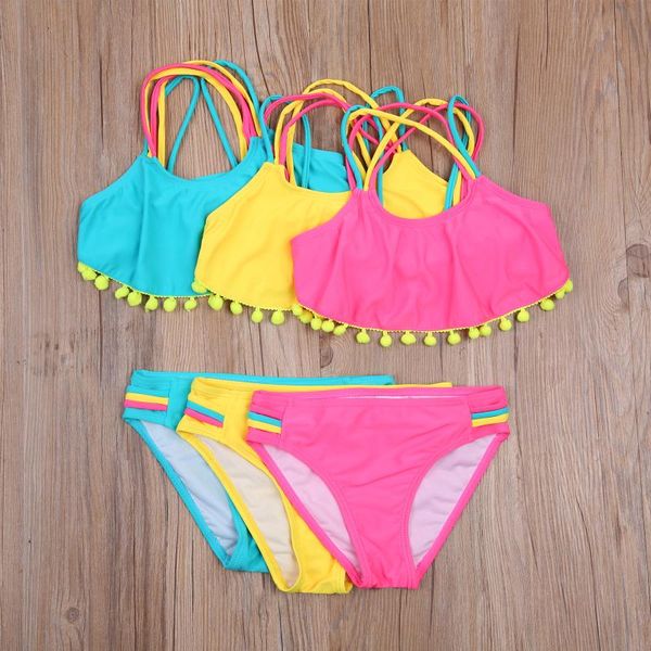 one-piece suits 2021 summer children girls split swimsuit set sleeveless backless bikini with ball tassel + panties for swim bathing suit
one-piece suits 2021 summer children girls split swimsuit set sleeveless backless bikini with ball tassel + panties for swim bathing suit