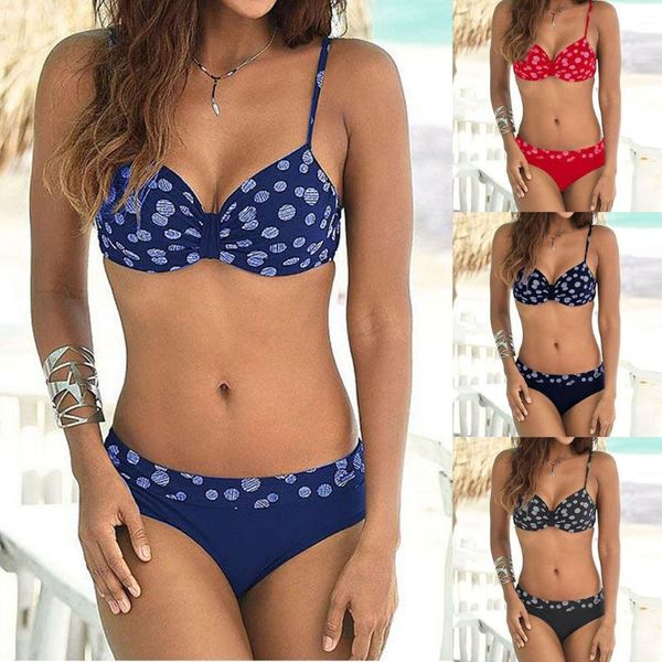 women's swimwear bikini 2021 swimsuit women fashion dot print push up brazilian set bather bathing suit swim female, White;black
women's swimwear bikini 2021 swimsuit women fashion dot print push up brazilian set bather bathing suit swim female, White;black