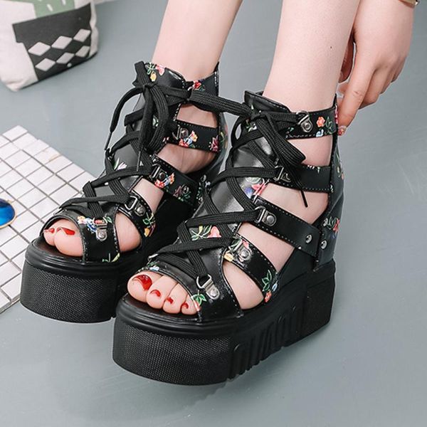 dress shoes women's heels high summer wedge sandals heel flower cross straps fashion roman sapatos feminino, Black
dress shoes women's heels high summer wedge sandals heel flower cross straps fashion roman sapatos feminino, Black