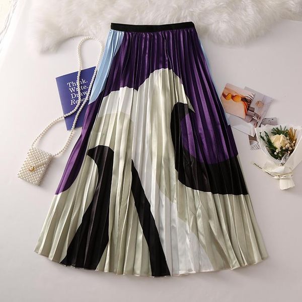 skirts summer women fashion satin printed color blocking pleated mid-calf swing skirt ladies sweet casual long a-line retro, Black
skirts summer women fashion satin printed color blocking pleated mid-calf swing skirt ladies sweet casual long a-line retro, Black