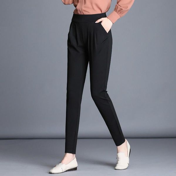 women's pants & capris s-4xl plus size women high waist long 2021 office ladies loose black pencil trousers spring summer suit pant, Black;white
women's pants & capris s-4xl plus size women high waist long 2021 office ladies loose black pencil trousers spring summer suit pant, Black;white