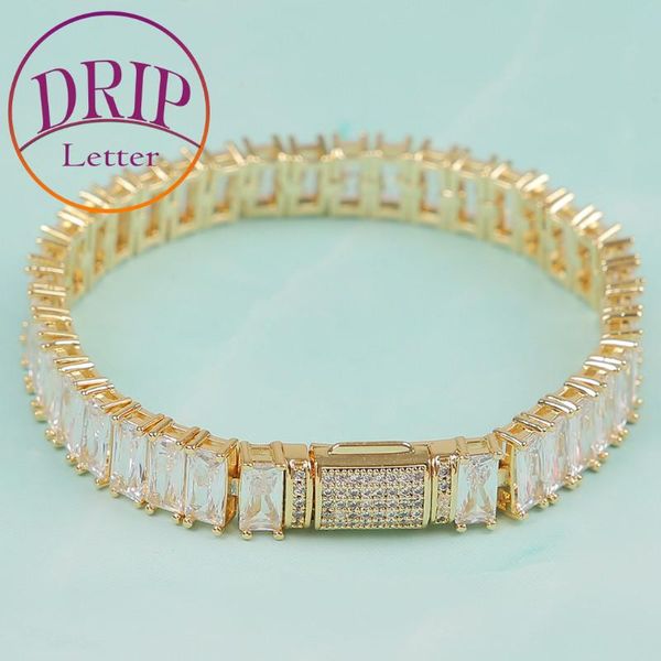 link, chain 9mm iced out long square zircon bracelet hip hop street style for men's rock gold color link jewelry, Black
link, chain 9mm iced out long square zircon bracelet hip hop street style for men's rock gold color link jewelry, Black