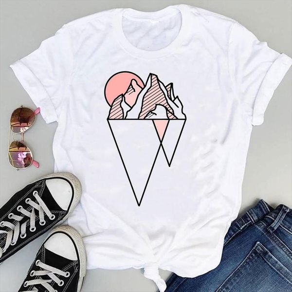 cartoon fashion geometric mountain womens print graphic summer short sleeve clothes tees t shirt, White
cartoon fashion geometric mountain womens print graphic summer short sleeve clothes tees t shirt, White