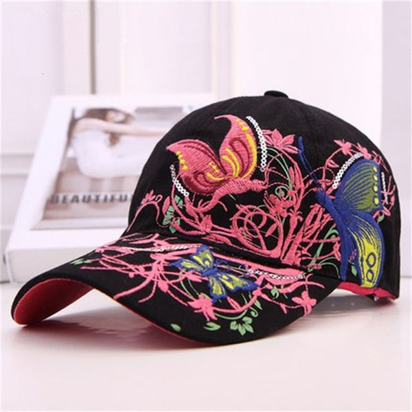 luxury ball caps butterfly embroidered summer lady baseball korean outdoor duck tongue sports sun hat, Blue;gray 
luxury ball caps butterfly embroidered summer lady baseball korean outdoor duck tongue sports sun hat, Blue;gray
