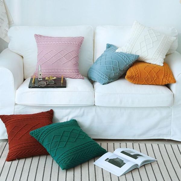 cushion/decorative pillow nordic style solid color decorative pillows case geometric knitted fabric cushion cover car travel office sofa hom
cushion/decorative pillow nordic style solid color decorative pillows case geometric knitted fabric cushion cover car travel office sofa hom