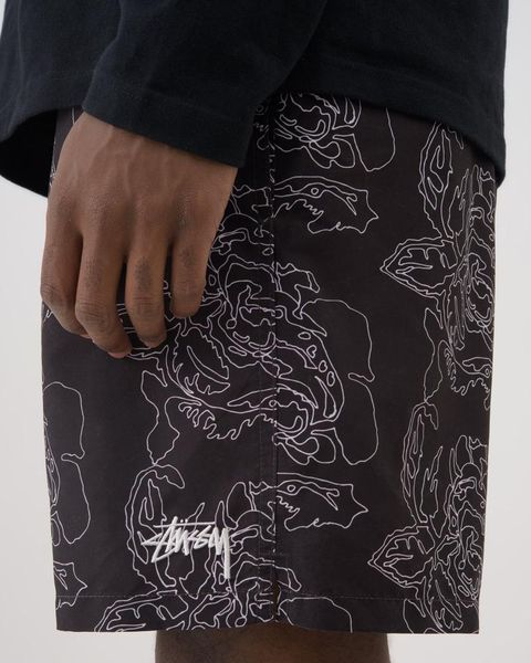 men's shorts fashion summer hip-hop rose embroidery fitness casual jogging beach, White;black
men's shorts fashion summer hip-hop rose embroidery fitness casual jogging beach, White;black