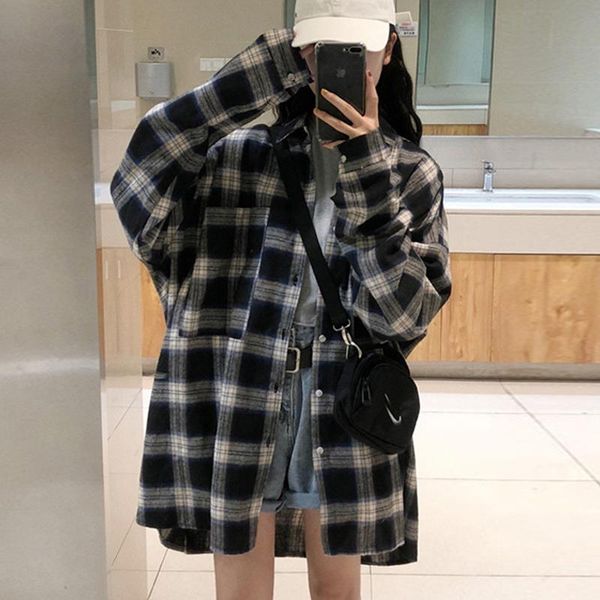 plaid shirt coat women's outerwear spring and autumn 2021 all-matching retro loose blouses & shirts, White
plaid shirt coat women's outerwear spring and autumn 2021 all-matching retro loose blouses & shirts, White