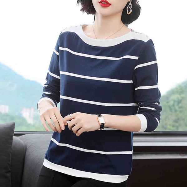women's t-shirt blue and white stripe long sleeve women button autumn cotton tshirt plus size womens clothing tee femme srgu
women's t-shirt blue and white stripe long sleeve women button autumn cotton tshirt plus size womens clothing tee femme srgu