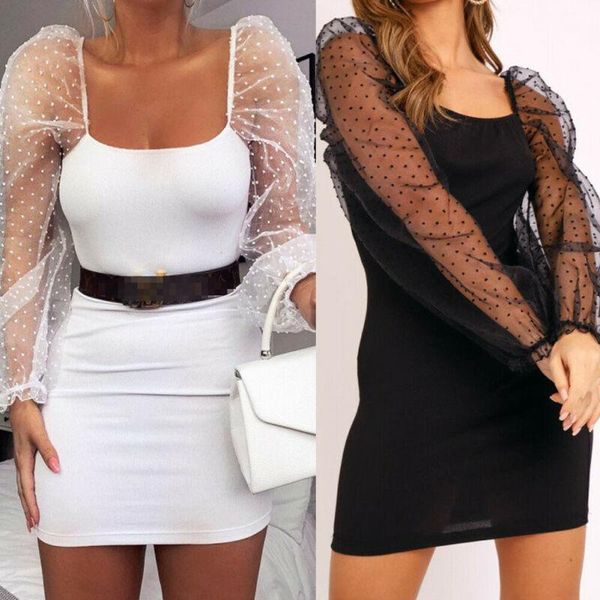 women dresses spring dress for mesh sleeve long bodycon mini party casual, Black;gray
women dresses spring dress for mesh sleeve long bodycon mini party casual, Black;gray