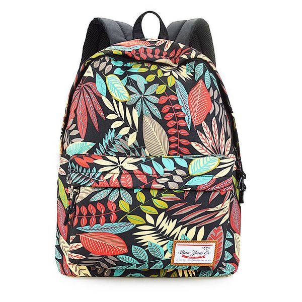 backpack school bags nylon student schoolbag travel leaves zipper light soft handle fashion printing
backpack school bags nylon student schoolbag travel leaves zipper light soft handle fashion printing