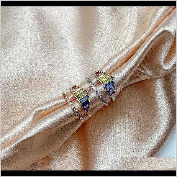 jewelrycharm female rainbow crystal stone ring rose gold sier color engagement cute square zircon open wedding rings for women drop delivery, Slivery;golden
jewelrycharm female rainbow crystal stone ring rose gold sier color engagement cute square zircon open wedding rings for women drop delivery, Slivery;golden