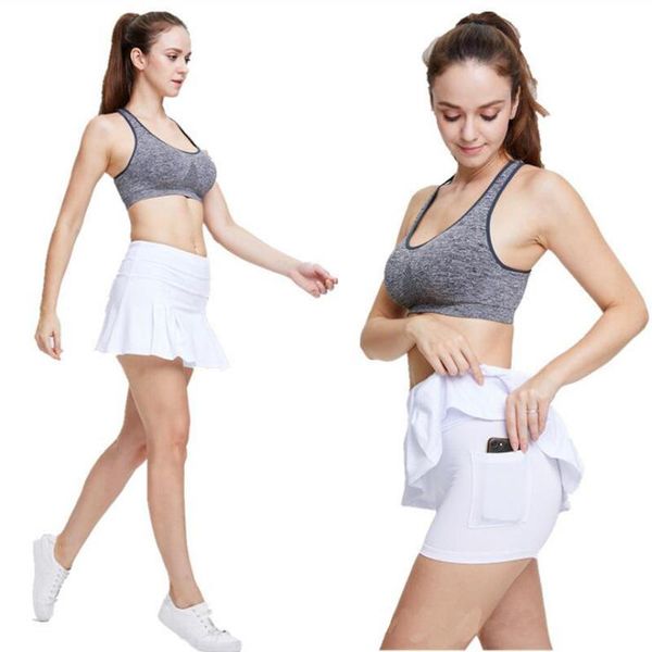 yoga outfits 2021 women summer shorts high waist fake two-piece skirt quick dry sports wear for gym workout, White;red
yoga outfits 2021 women summer shorts high waist fake two-piece skirt quick dry sports wear for gym workout, White;red