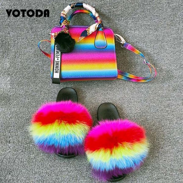 slippers women's fur handbag set fluffy raccoon slides furry home flat flip flops ladies rainbow shoulder bag shoe sets, Black
slippers women's fur handbag set fluffy raccoon slides furry home flat flip flops ladies rainbow shoulder bag shoe sets, Black