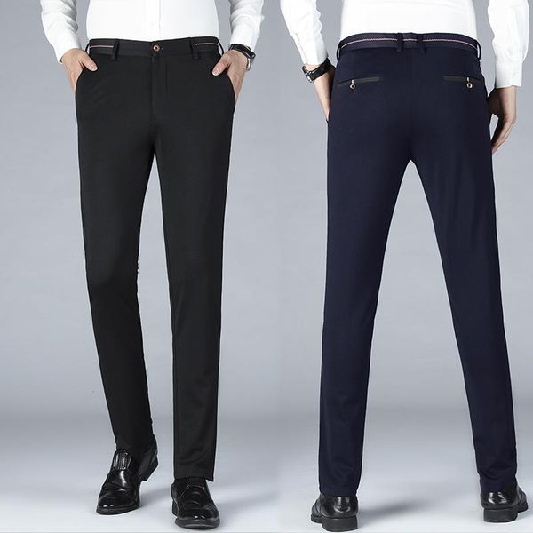 men's pants 2022 non-ironing slim fit stretch trousers youth mid waist velvet padded casual, Black
men's pants 2022 non-ironing slim fit stretch trousers youth mid waist velvet padded casual, Black