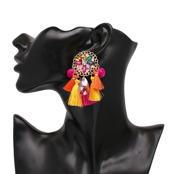 boho vintage pom pom earring women fashion jewelry rhinestone tassel earrings for women brincos, Silver
boho vintage pom pom earring women fashion jewelry rhinestone tassel earrings for women brincos, Silver