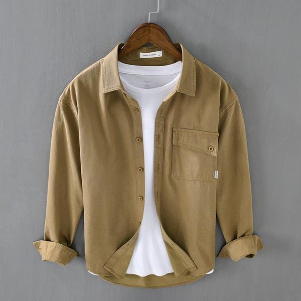men's casual shirts 2075 tencel cotton men cargo loose spring autumn daily youth student simple long sleeve lapel clothing male, White;black
men's casual shirts 2075 tencel cotton men cargo loose spring autumn daily youth student simple long sleeve lapel clothing male, White;black