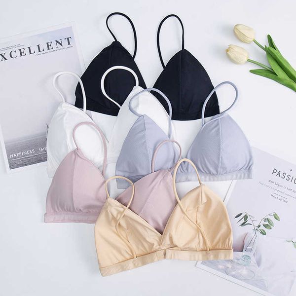 french rimless triangle cup underwear ice thread bra thin shoulder strap beautiful back girl single breasted sexy, White
french rimless triangle cup underwear ice thread bra thin shoulder strap beautiful back girl single breasted sexy, White