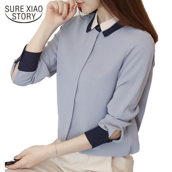 arrived spring shirt female long sleeved casual blouse office lady fashion white and gray blue d303 30 210415
arrived spring shirt female long sleeved casual blouse office lady fashion white and gray blue d303 30 210415