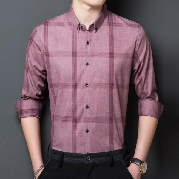 men's casual shirts fashion brand slim fit designer mens classic plaid long sleeve plain checkered men clothing 2021, White;black
men's casual shirts fashion brand slim fit designer mens classic plaid long sleeve plain checkered men clothing 2021, White;black