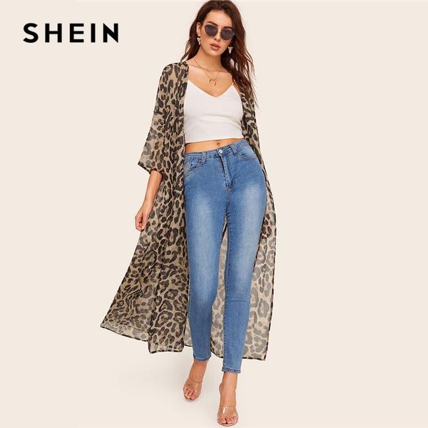 women's blouses & shirts shein multicolor drop shoulder leopard kimono cardigan women long blouse 2021 spring summer casual vacation ki, White
women's blouses & shirts shein multicolor drop shoulder leopard kimono cardigan women long blouse 2021 spring summer casual vacation ki, White