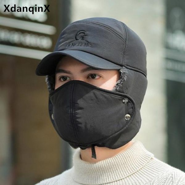 berets xdanqinx men's winter hat warm plus velvet thick earmuffs bomber hats women's couple cap windproof thermal ski caps, Blue;gray
berets xdanqinx men's winter hat warm plus velvet thick earmuffs bomber hats women's couple cap windproof thermal ski caps, Blue;gray