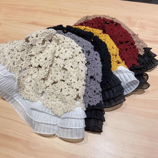small fresh hand crocheted cotton hat ruffled hollow breathable hat versatile wool basin black friday deals, Blue;gray
small fresh hand crocheted cotton hat ruffled hollow breathable hat versatile wool basin black friday deals, Blue;gray