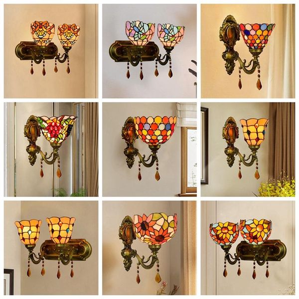 wall lamp mediterranean tiffany double-headed stained glass balcony corridor living room dining bedroom bar retro american
wall lamp mediterranean tiffany double-headed stained glass balcony corridor living room dining bedroom bar retro american