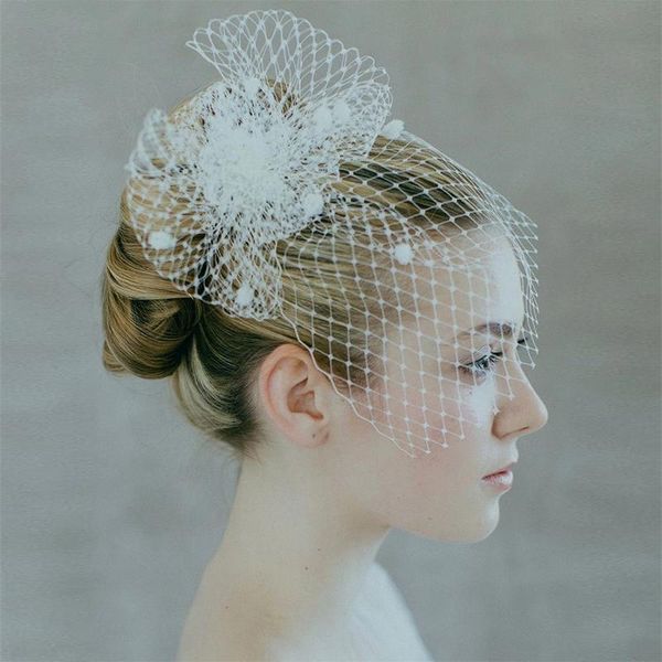 bridal veils white headwear net birdcage hair clip charming wedding accessories for party fascinator, Black 
bridal veils white headwear net birdcage hair clip charming wedding accessories for party fascinator, Black