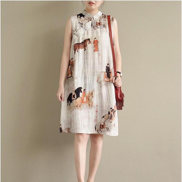 ethnic clothing 2021 chinese dress sleeveless women long cheongsam linen qipao traditional vestido, Red
ethnic clothing 2021 chinese dress sleeveless women long cheongsam linen qipao traditional vestido, Red