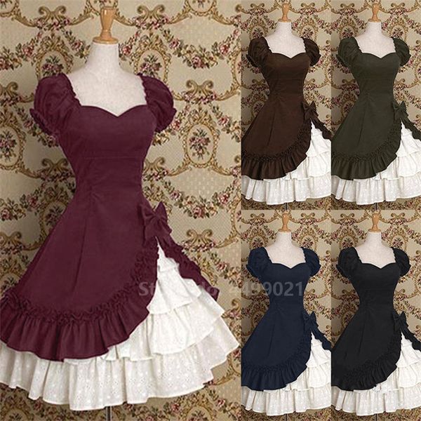 lolita girl dress medieval victorian court princess cake layer sweet retro ruched bow puff sleeve tight waist tea party dresses, Red
lolita girl dress medieval victorian court princess cake layer sweet retro ruched bow puff sleeve tight waist tea party dresses, Red