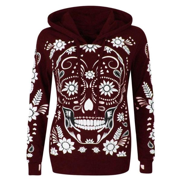 women's hoodies & sweatshirts women plus size long sleeve skull print hooded sweatshirt sport outwear autumn&winter daily warm collocat, Black
women's hoodies & sweatshirts women plus size long sleeve skull print hooded sweatshirt sport outwear autumn&winter daily warm collocat, Black