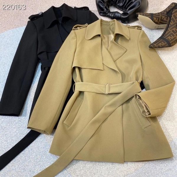 women's wool & blends autumn and winter 2021 modern fashion belt waist closing micro profile double breasted short windbreaker coat bat, Black
women's wool & blends autumn and winter 2021 modern fashion belt waist closing micro profile double breasted short windbreaker coat bat, Black