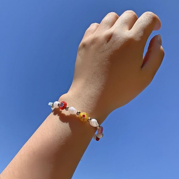 link, chain 2021 fashion vintage geometric colorful beaded candy color flower pearl bracelet for women girls jewelry, Black
link, chain 2021 fashion vintage geometric colorful beaded candy color flower pearl bracelet for women girls jewelry, Black