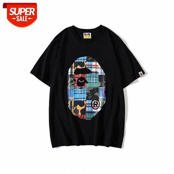 summer ape head color stitching logo printing tide brand men and women short-sleeved t-shirt #y17a, White;black
summer ape head color stitching logo printing tide brand men and women short-sleeved t-shirt #y17a, White;black