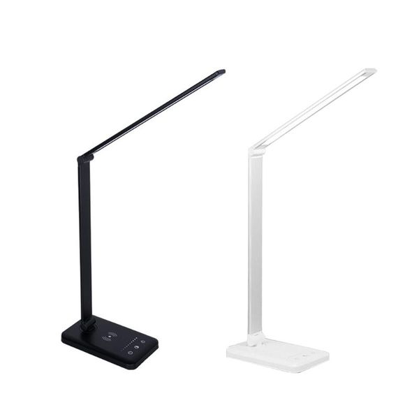 table lamps led desk with wireless charger multifunctional eye-caring lights