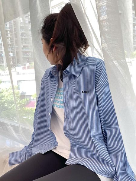 men's casual shirts korean adererror drawstring vertical striped long sleeve shirt oversize women's, White;black
men's casual shirts korean adererror drawstring vertical striped long sleeve shirt oversize women's, White;black