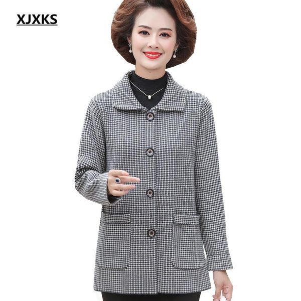women's wool & blends xjxks 2021 spring autumn fashion lapel women coat comfortable cashmere single-breasted woolen, Black
women's wool & blends xjxks 2021 spring autumn fashion lapel women coat comfortable cashmere single-breasted woolen, Black