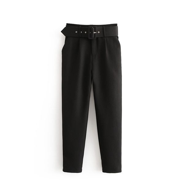 black suit pants woman high waist pants sashes pockets office pants fashion autumn middle aged women bottoms 210426, Black;white
black suit pants woman high waist pants sashes pockets office pants fashion autumn middle aged women bottoms 210426, Black;white