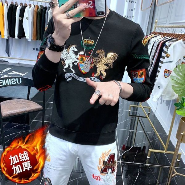 men's hoodies & sweatshirts spring and autumn vests, warm printed jacket with velvet padding, 6h62, Black
men's hoodies & sweatshirts spring and autumn vests, warm printed jacket with velvet padding, 6h62, Black