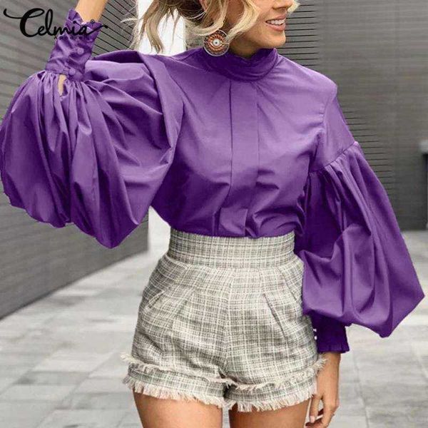 women's blouses & shirts blouses plus size casual lantern sleeve shirt and celmia women fashion stand collar party blusas loose solid w, White
women's blouses & shirts blouses plus size casual lantern sleeve shirt and celmia women fashion stand collar party blusas loose solid w, White