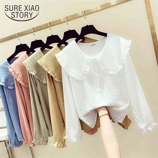spring women fashion peter pan collar slim shirt long sleeve casual korean style cotton blouse female blusa 11356 210421, White
spring women fashion peter pan collar slim shirt long sleeve casual korean style cotton blouse female blusa 11356 210421, White